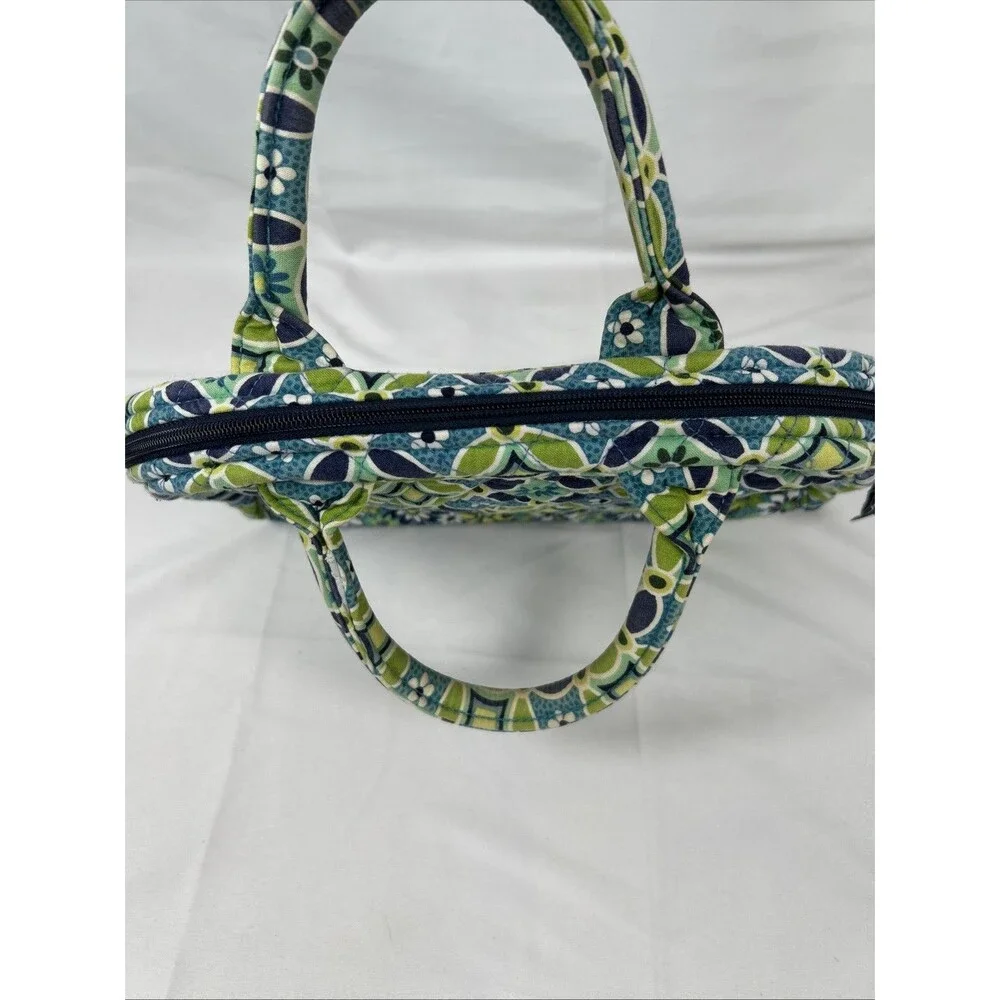 Vera Bradley Daisy Blue Green Carry Handle Bag Tote